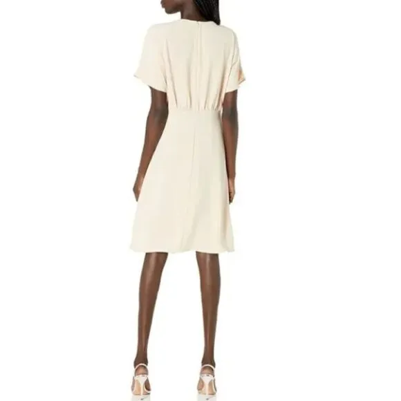 Trina Turk Womens Belted Minimalist Midi Event Work Dress Sz XL Flowy Preppy