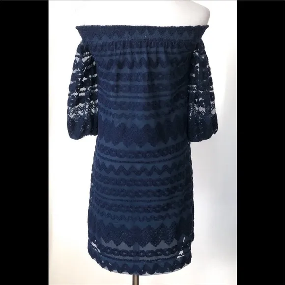 TRINA Turk Women's Blue Hoku Embroidered Dress