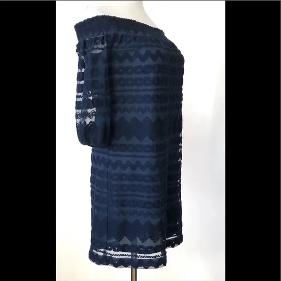 TRINA Turk Women's Blue Hoku Embroidered Dress