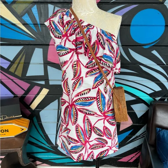 Tropical Linen J Crew Linen Dress!