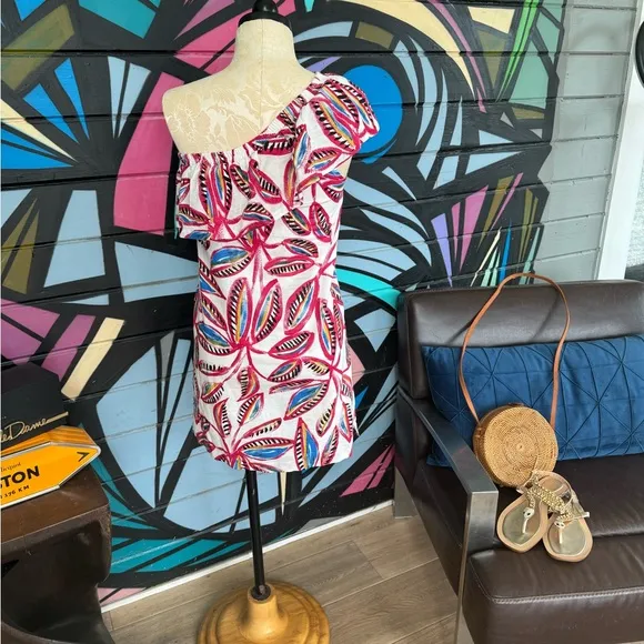 Tropical Linen J Crew Linen Dress!