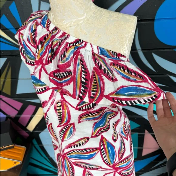 Tropical Linen J Crew Linen Dress!