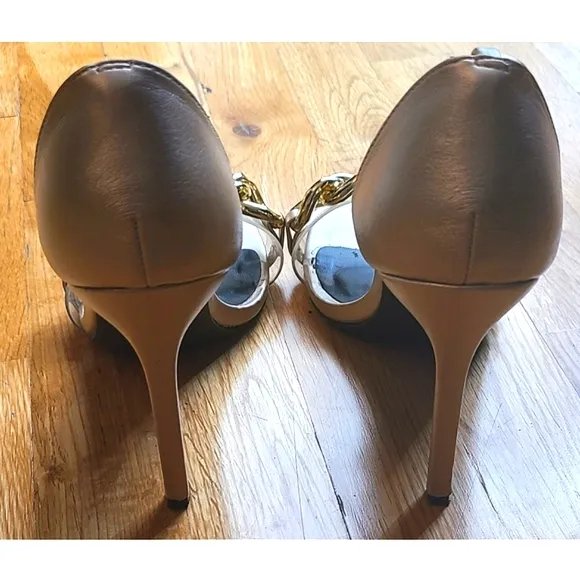 True Religion Milagros Chain Link Stiletto Heels Size 7.5