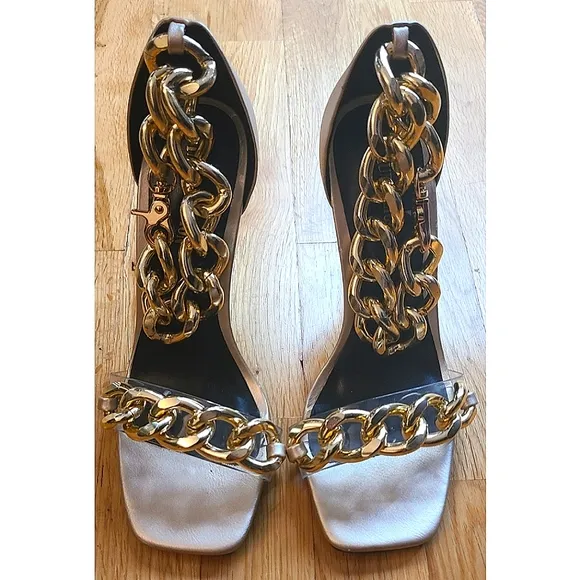 True Religion Milagros Chain Link Stiletto Heels Size 7.5