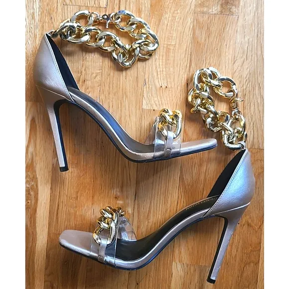 True Religion Milagros Chain Link Stiletto Heels Size 7.5