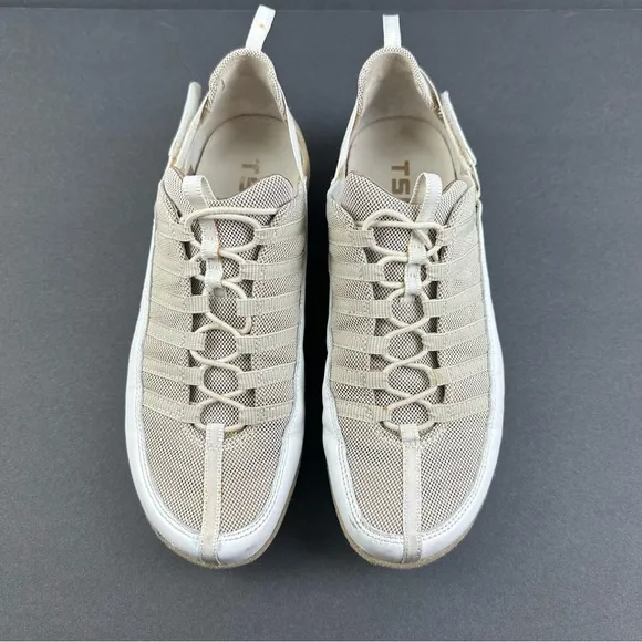 Tsubo Asios Shoes 9 Tan White Lace Up Womens Casual  Retro Sneaker