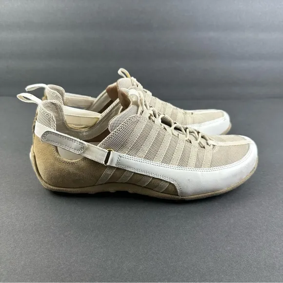 Tsubo Asios Shoes 9 Tan White Lace Up Womens Casual  Retro Sneaker