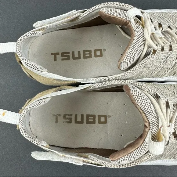 Tsubo Asios Shoes 9 Tan White Lace Up Womens Casual  Retro Sneaker