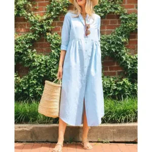 TUCKERNUCK Chambray Lydell Maxi Dress