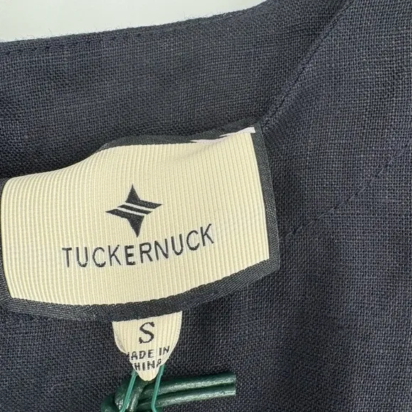 TUCKERNUCK Navy Linen Pauline Dress Size Small