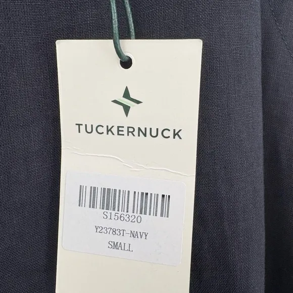 TUCKERNUCK Navy Linen Pauline Dress Size Small