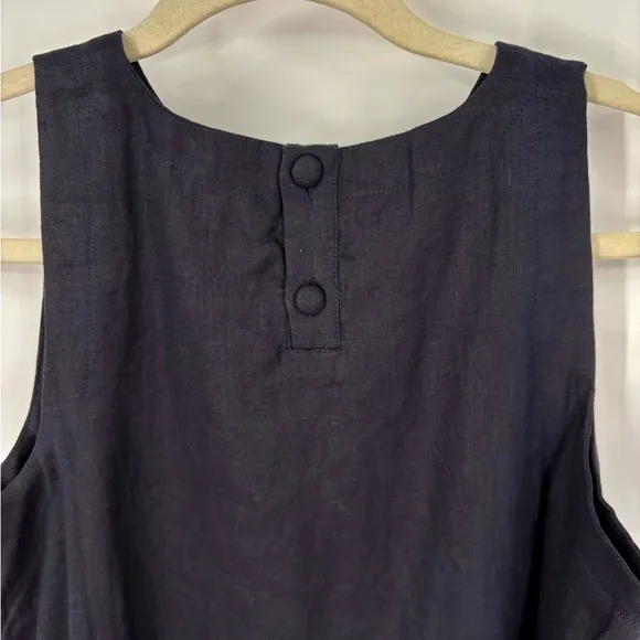 TUCKERNUCK Navy Linen Pauline Dress Size Small