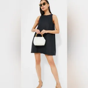 TUCKERNUCK Navy Linen Pauline Dress Size Small