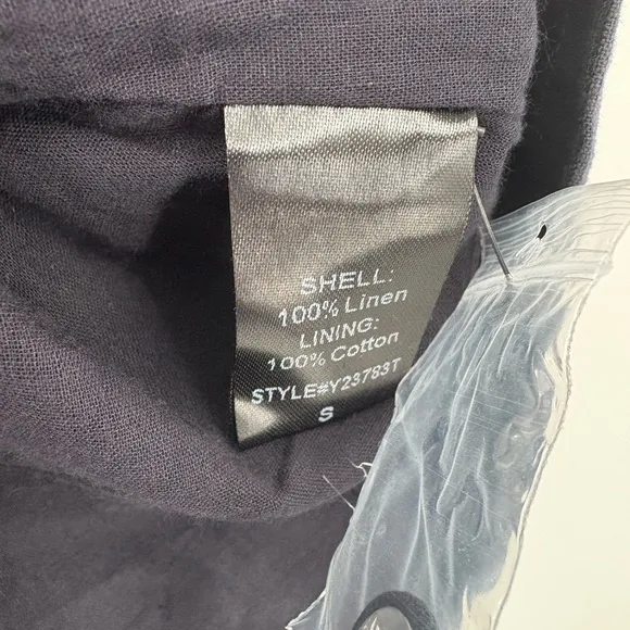 TUCKERNUCK Navy Linen Pauline Dress Size Small