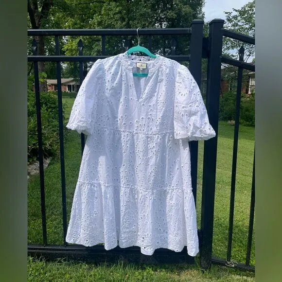 Tuckernuck x Cameran Wimberley Eyelet Palmer Cotton Dress NWT