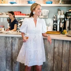 Tuckernuck x Cameran Wimberley Eyelet Palmer Cotton Dress NWT