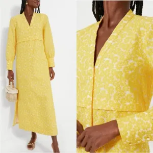 Tuckernuck Yellow Daisy Aurelia Jacquard Maxi Dress