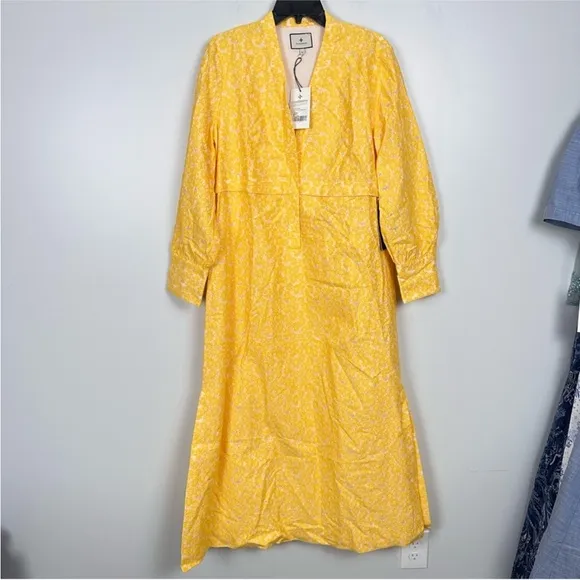 Tuckernuck Yellow Daisy Aurelia Jacquard Maxi Dress