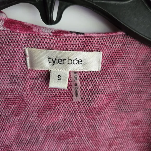 Tyler Boe Pink Leopard Mini Shift Dress With Ruffle Collar Retro