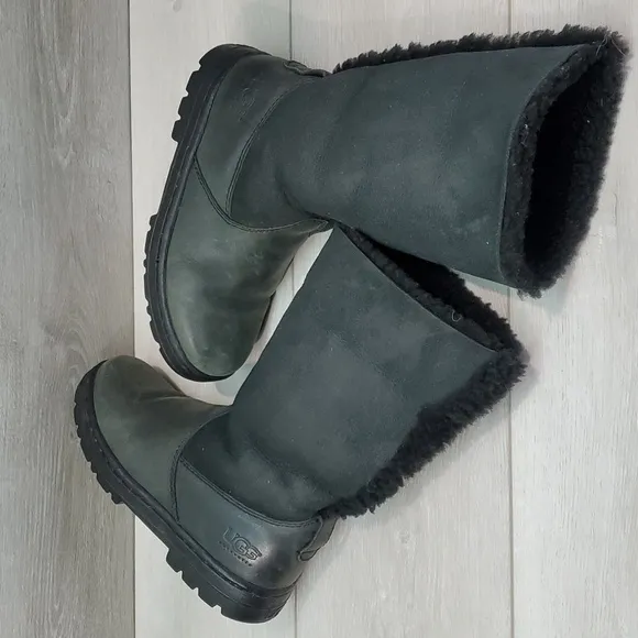 Ugg Australia Women Comfort 5303 Leather boots sheepskin shoes sz 5