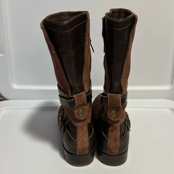 UGG Deanna Suede Leather Moto Boots Size 7