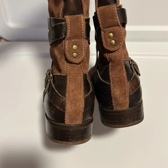 UGG Deanna Suede Leather Moto Boots Size 7