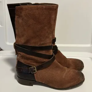 UGG Deanna Suede Leather Moto Boots Size 7