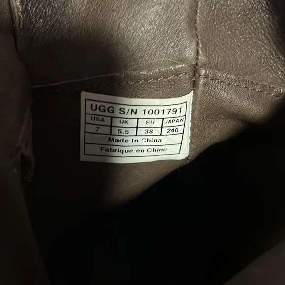 UGG Deanna Suede Leather Moto Boots Size 7