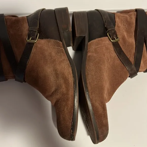 UGG Deanna Suede Leather Moto Boots Size 7