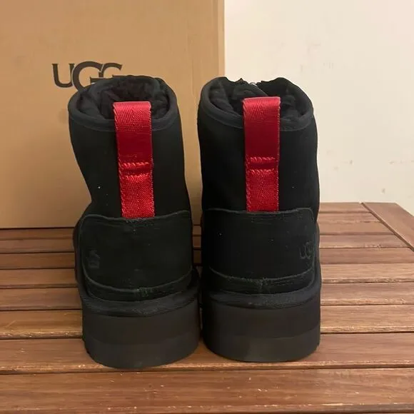 UGG Neumel Zip Platform Boots Black Women Size 9