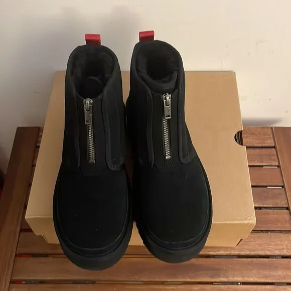 UGG Neumel Zip Platform Boots Black Women Size 9