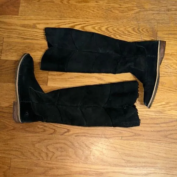 UGG Samantha Black Knee High Boots