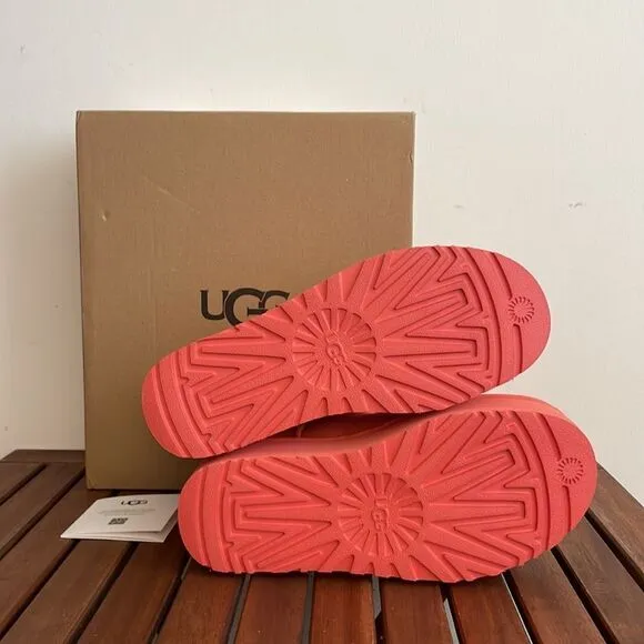 UGG Classic Ultra Mini Platform Boots Vibrant Coral USA Women Size 9/UK 7/EU 40