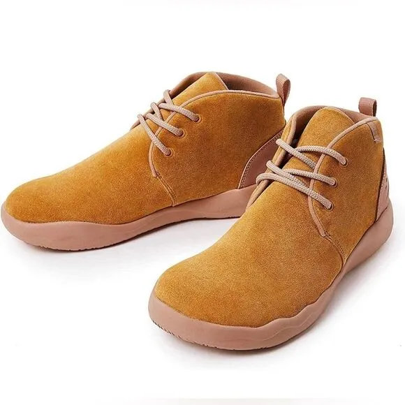 UIN Men's High Top Ankle Fashion Boots Comfort Walking Shoes (Bilbao Khaki)