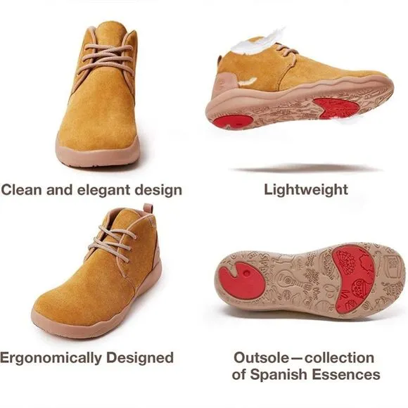 UIN Men's High Top Ankle Fashion Boots Comfort Walking Shoes (Bilbao Khaki)