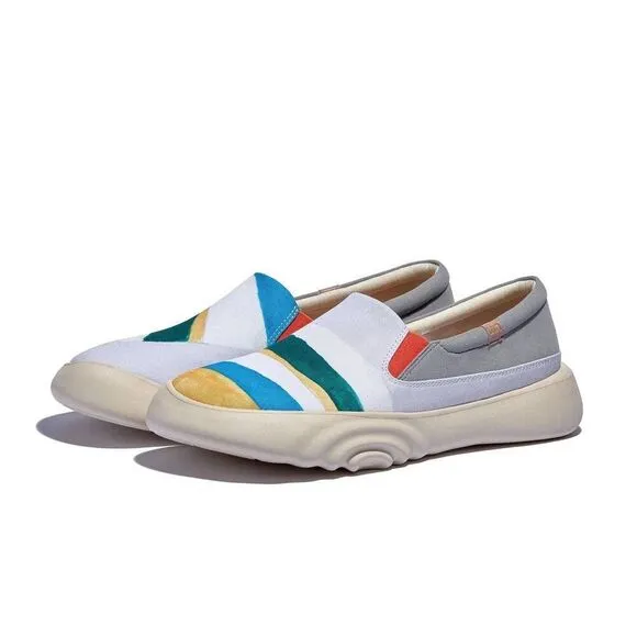 UIN Women's Fashion Sneakers Walking Casual Shoes (COLLAGE COLORS DENIA II)
