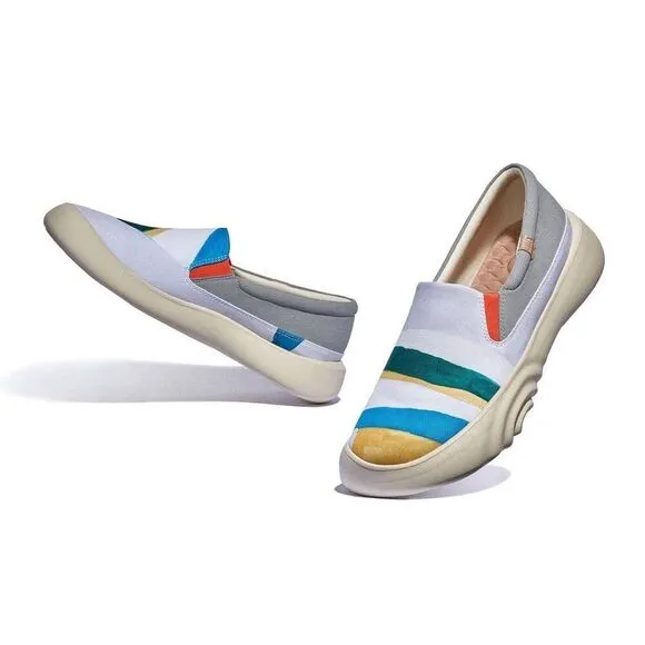 UIN Women's Fashion Sneakers Walking Casual Shoes (COLLAGE COLORS DENIA II)