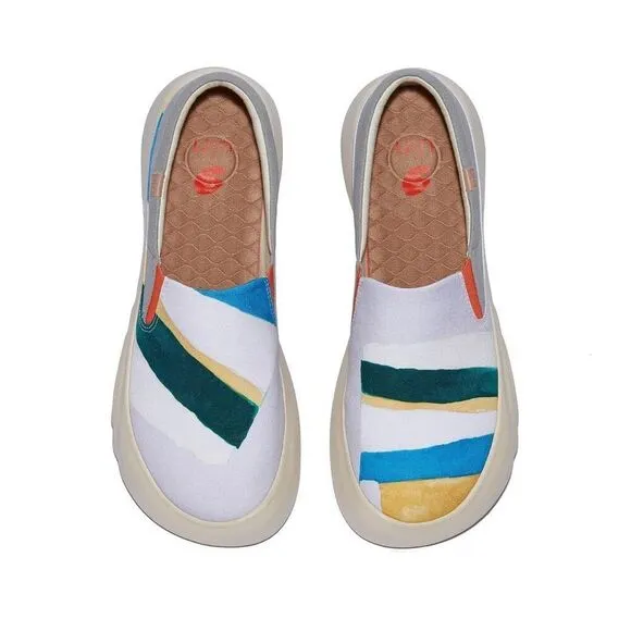 UIN Women's Fashion Sneakers Walking Casual Shoes (COLLAGE COLORS DENIA II)