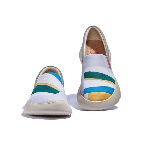 UIN Women's Fashion Sneakers Walking Casual Shoes (COLLAGE COLORS DENIA II)