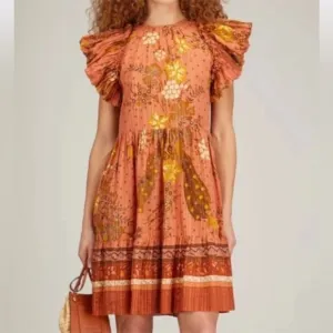 ULLA JOHNSON Etta Dress in Cardinal Sz 10