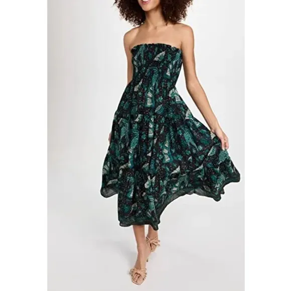 Ulla Johnson Lucca Coverup Dress in Midnight Jade size P / XS