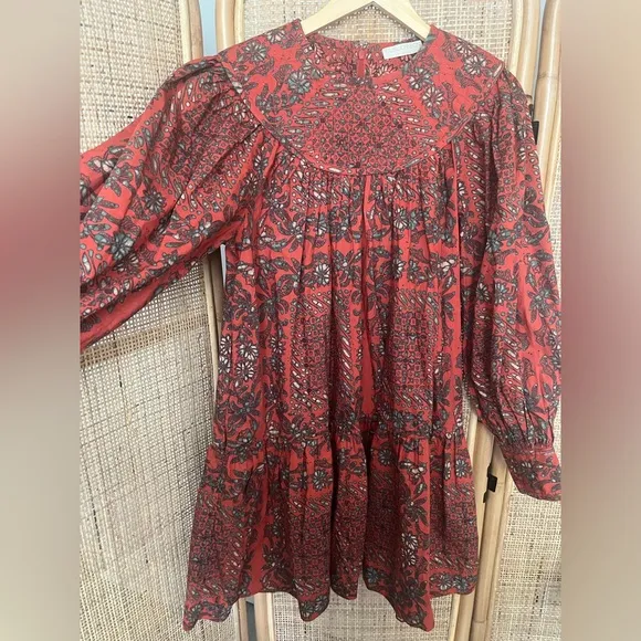 ULLA JOHNSON RIA DRESS - CLEMENTINE