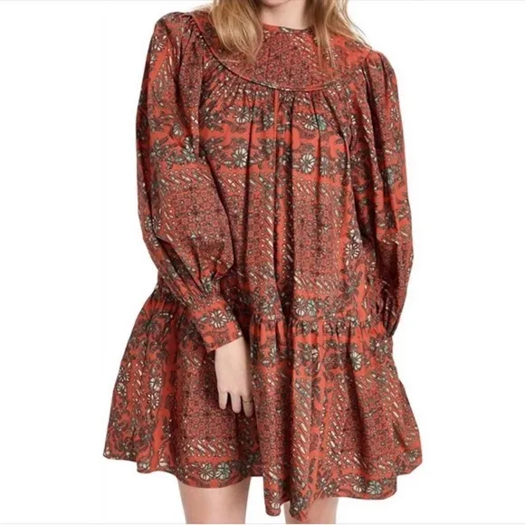 ULLA JOHNSON RIA DRESS - CLEMENTINE
