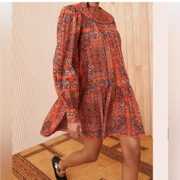 ULLA JOHNSON RIA DRESS - CLEMENTINE