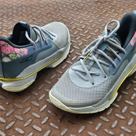 Under Armour Athletic Shoes Sneaker Curry 7 Floral Chinese New Year Lace Up 6.5Y