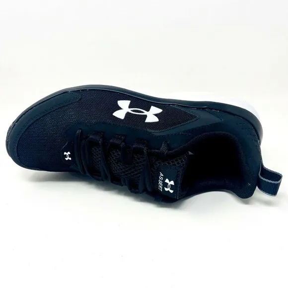 Under Armour Big Kids UA BGS Assert 9 Black White Athletic Shoes