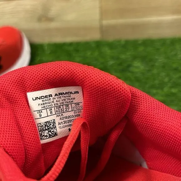 Under Armour Charged Assert 10 Mens Size 9 Red Shoes Sneakers Athletic NEW W/Box
