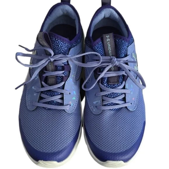 UNDER ARMOUR SIGNATURE GIRLS PURPLE ATHLETIC SHOES SIZE 6Y