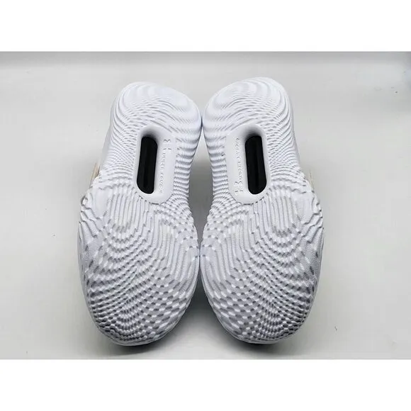 Under Armour Womens Futr Flow Basketball White Gold Shoes Size 6