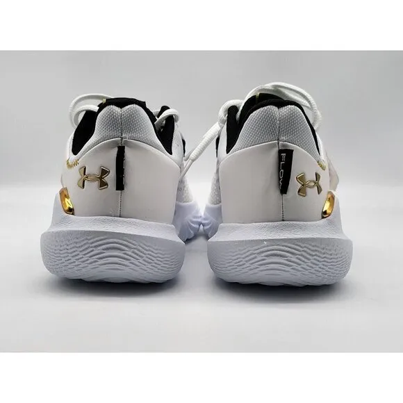Under Armour Womens Futr Flow Basketball White Gold Shoes Size 6